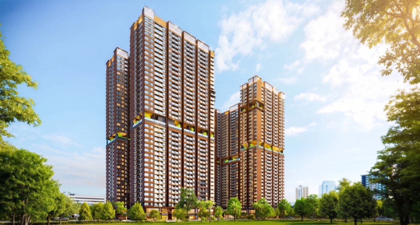 Phối cảnh tổng thể dự án Monrei Saigon nhìn từ công viên